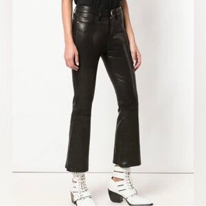 New with tags Frame real leather Le crop Mini Boot pants. Size 30. Gorgeous!!!